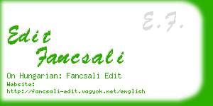 edit fancsali business card